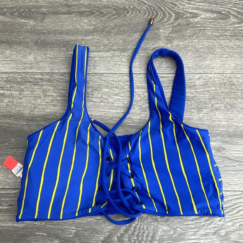 Maaji smocking dazzle 4 way reversible lace up bikini top - Picture 13 of 14